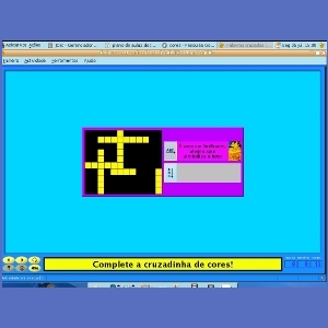 Captura de tela do JClic - Palavras Cruzadas.