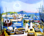 Di Cavalcanti - Aldeia de pescadores, 1950