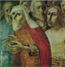 Pintura do Artista Guido Viaro. A obra é de 1962 e a técnica utilizada é óleo sobre papel, com dimensões de 63,5 x 84 cm. <br/><br/> Palavras-chave: Guido Viaro, Os Fariseus, pintura